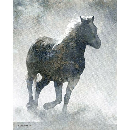 Textured Dark Running Horse By Bluebird Barn Art Print - 12 X 16-Penny Lane Publishing-The Village Merchant