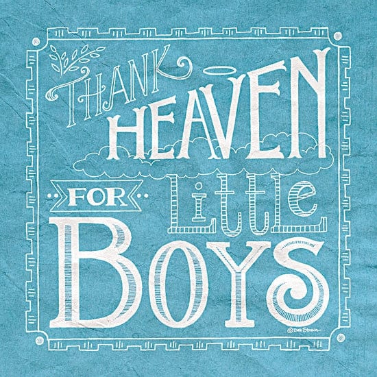 Thank Heaven For Little Boys By Deb Strain Art Print - 12 X 12-Penny Lane Publishing-The Village Merchant