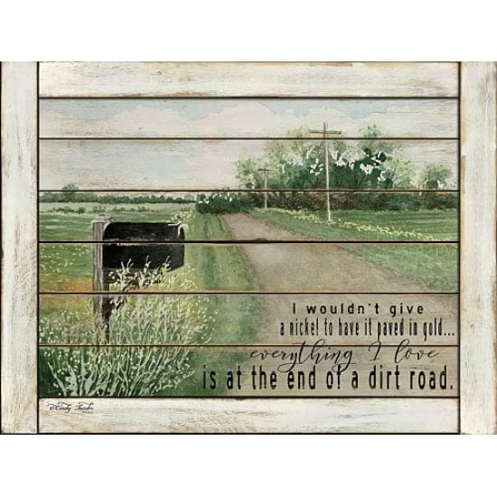 The End Of A Dirt Road By Cindy Jacobs Art Print - 12 X 16-Penny Lane Publishing-The Village Merchant