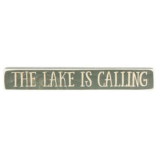 The Lake is Calling Engraved Wood Sign 12&quot; Long-Craft Wholesalers-The Village Merchant