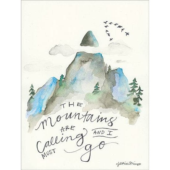 Penny Lane Publishing The Mountains Are Calling By Jessica Mango Art Print - 12 X 16