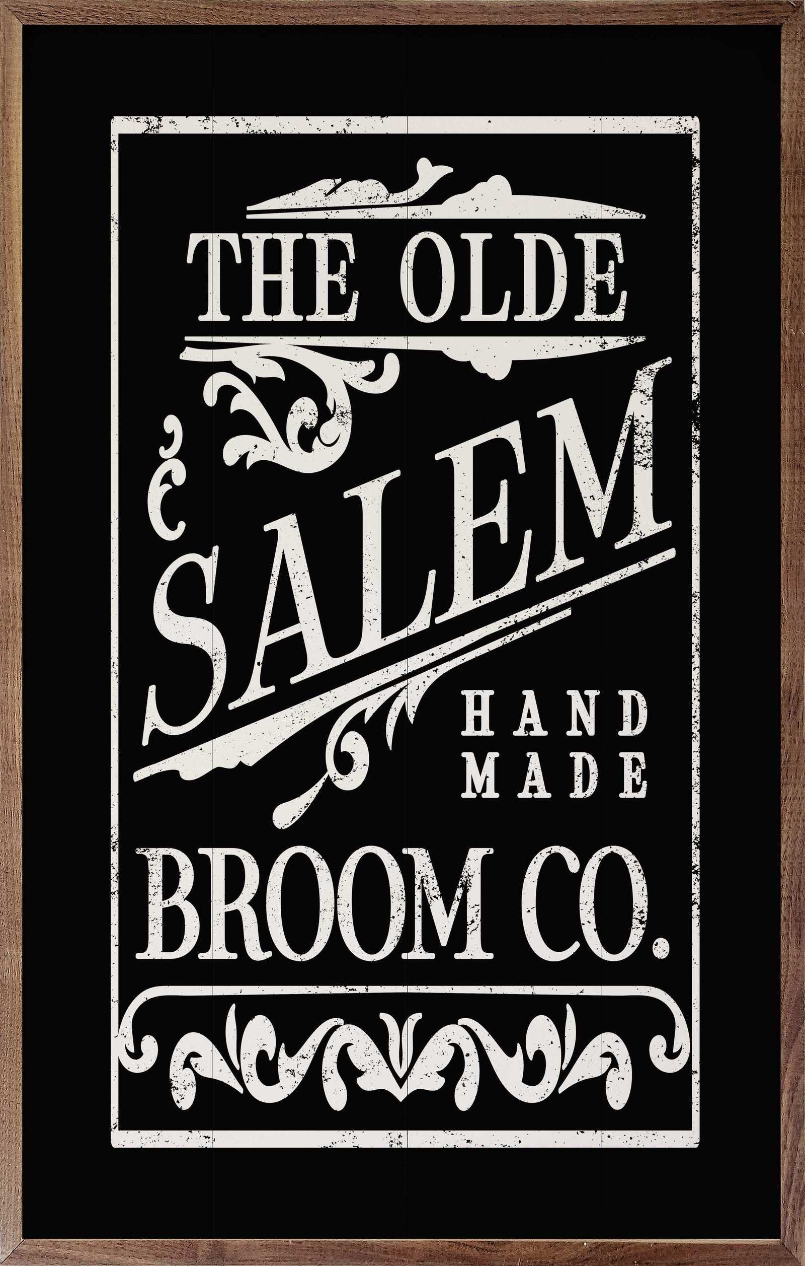 Kendrick Home Walnut Frames 5x8 The Olde Salem Broom Co Black