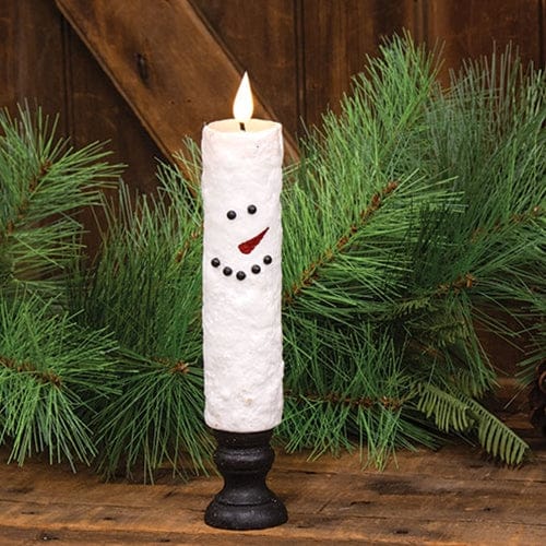 Thick Snowman LED Battery Candle Light Taper