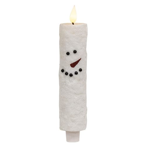Thick Snowman LED Battery Candle Light Taper