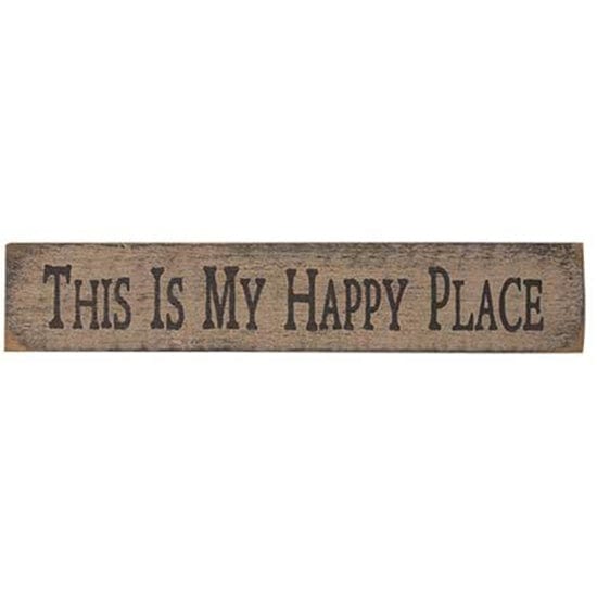This Is My Happy Place Sign - Stenciled Wood-Craft Wholesalers-The Village Merchant