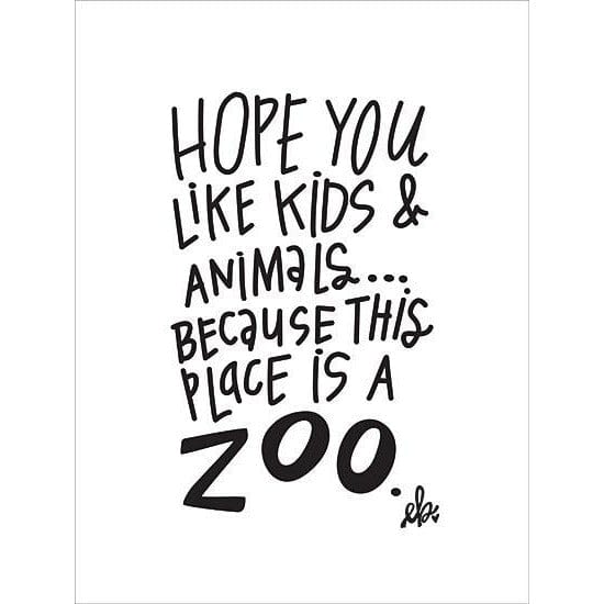 Penny Lane Publishing This Place Is A Zoo By Erin Barrett Art Print - 12 X 16