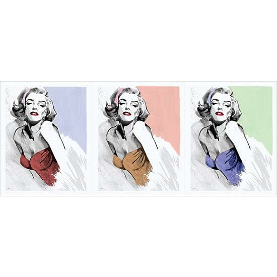 Three Faces Of Marilyn By JG Studios Art Print - 8 X 20-Penny Lane Publishing-The Village Merchant