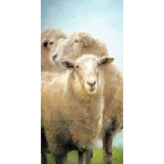 Penny Lane Publishing Three Sheep Portrait By Bluebird Barn Art Print - 9 X 18
