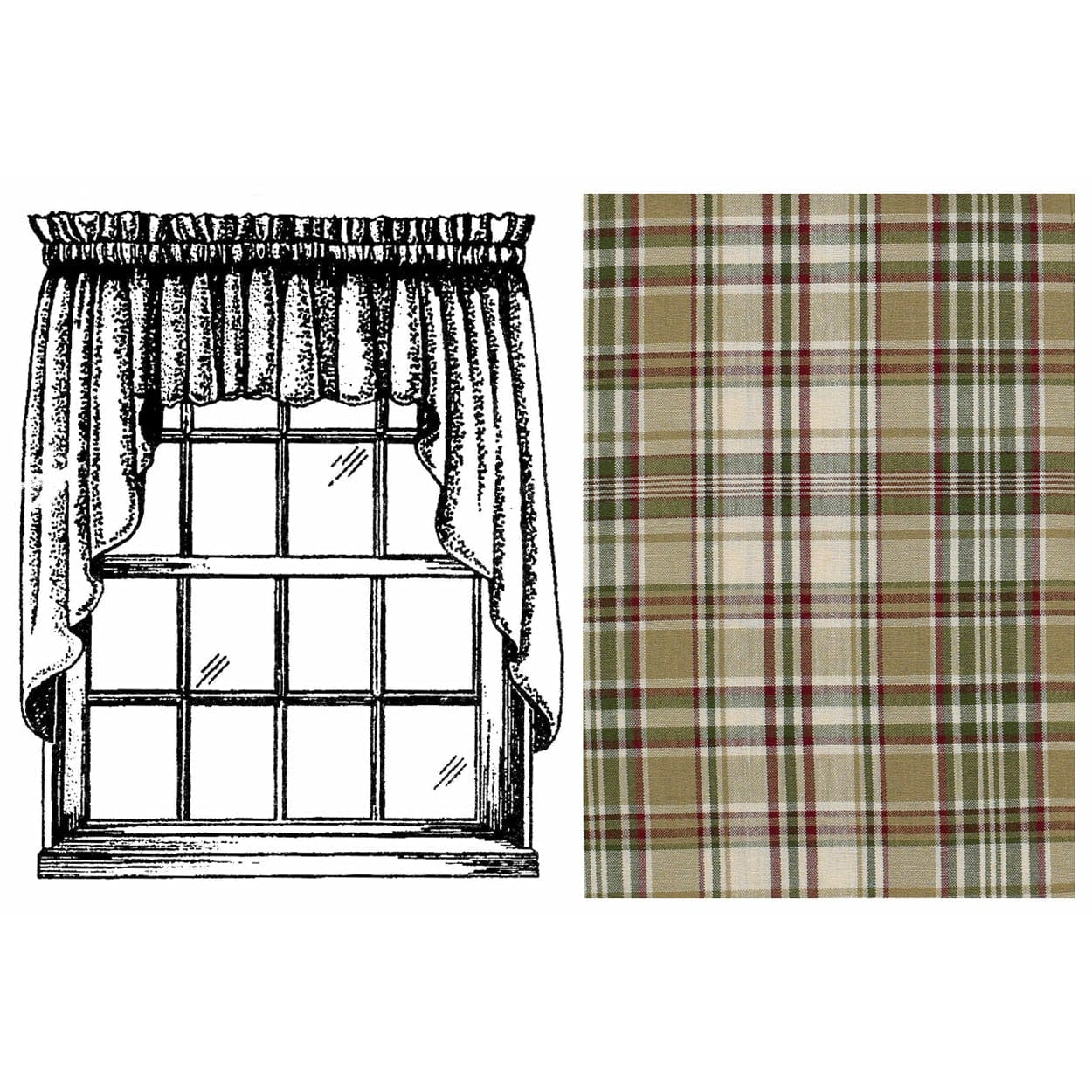 Thyme Swag Pair 36" Long Unlined-Park Designs-The Village Merchant