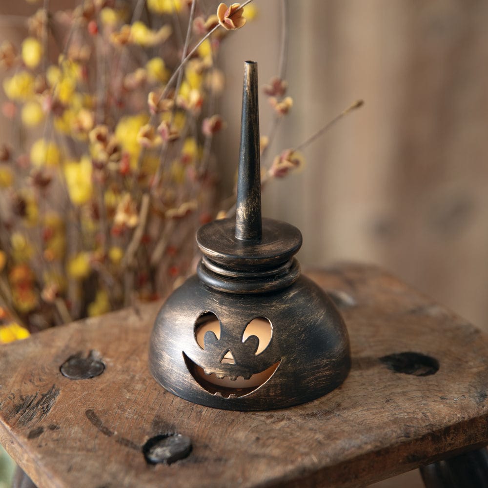 Tiny Oil Can Jack-O-Lantern Luminary