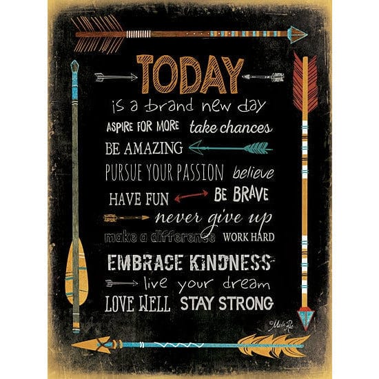 Penny Lane Publishing Today Is A Brand New Day By Marla Rae Art Print - 18 X 24