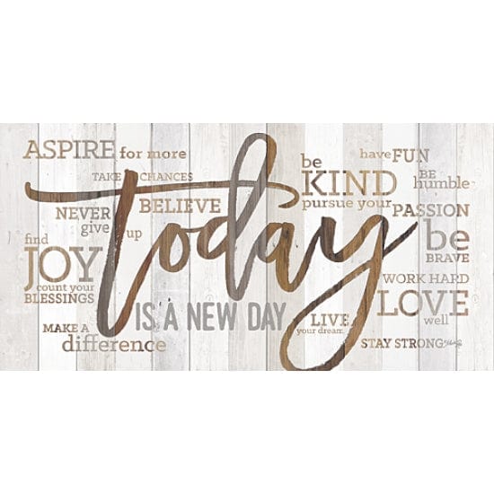 Penny Lane Publishing Today Is A New Day By Marla Rae Art Print - 12 X 24