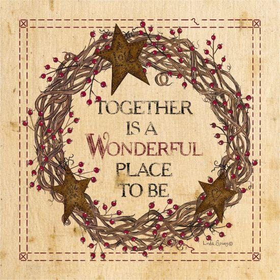 Together Is A Wonderful Place To Be By Linda Spivey Art Print - 12 X 12-Penny Lane Publishing-The Village Merchant