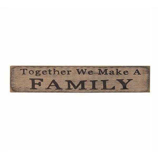 Together We Make A Family Sign - Stenciled Wood-Craft Wholesalers-The Village Merchant