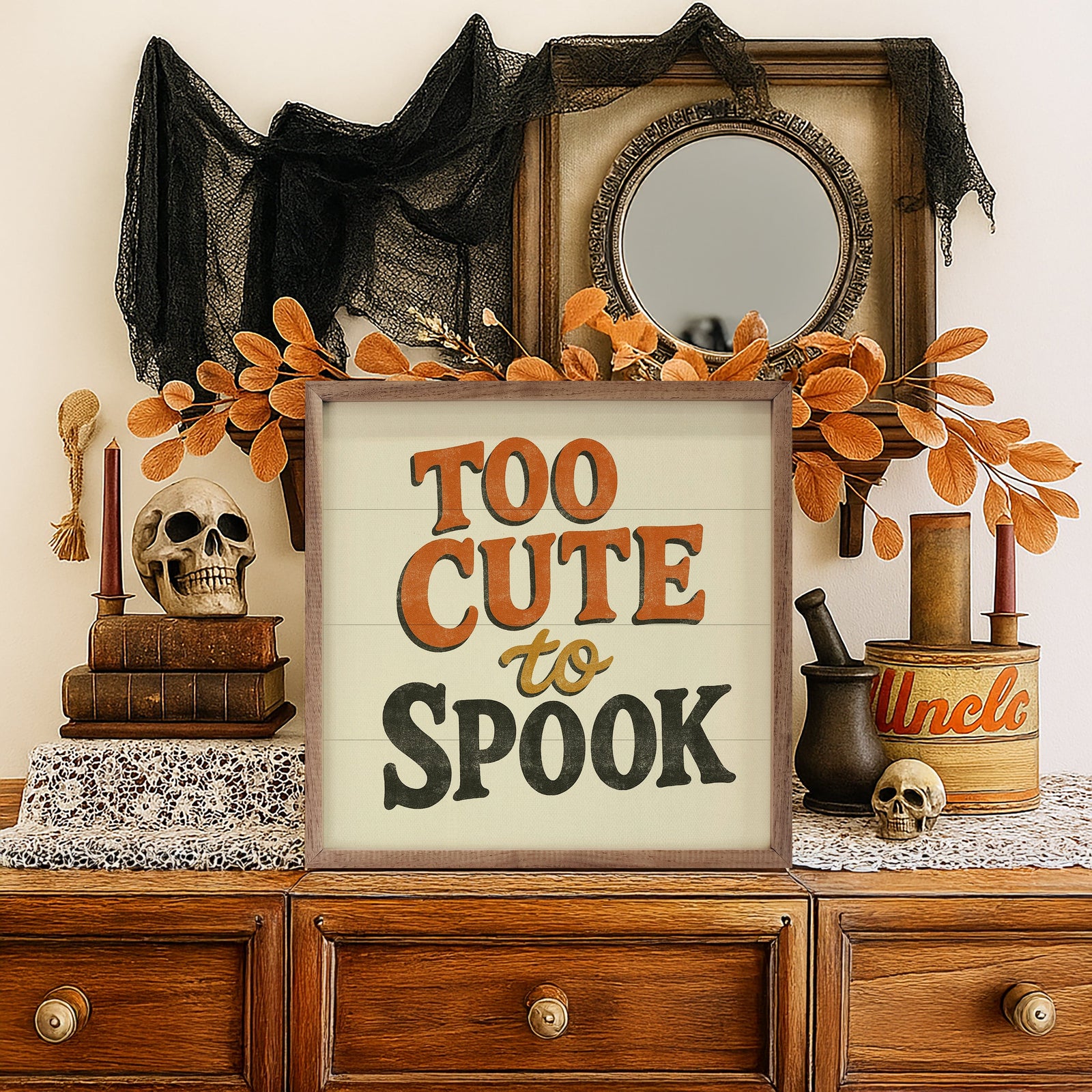 Kendrick Home Walnut Frames 4x4 Too Cute To Spook