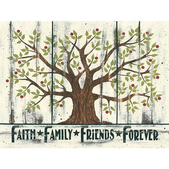 Tree - Faith, Family Friends Forever By Linda Spivey Art Print - 18 X 24-Penny Lane Publishing-The Village Merchant