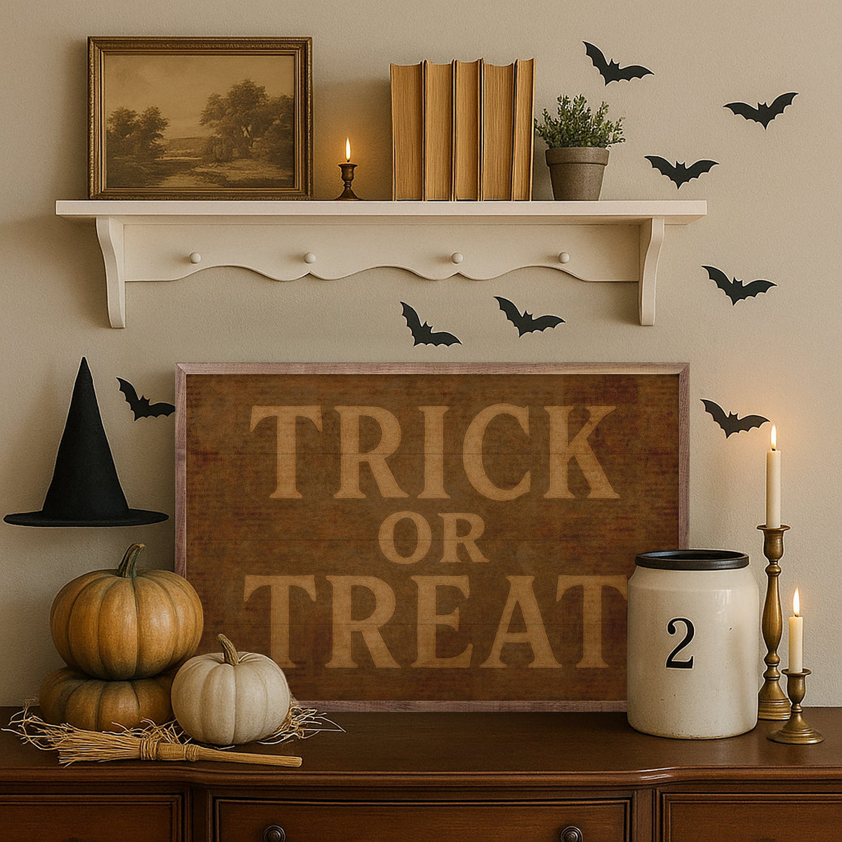 Kendrick Home Walnut Frames Trick Or Treat