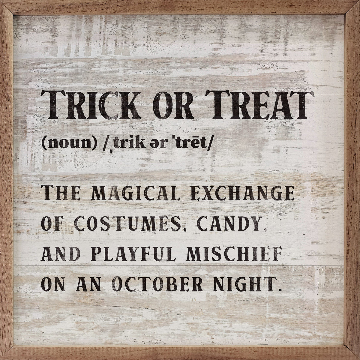 Kendrick Home Walnut Frames 4x4 Trick Or Treat Definition