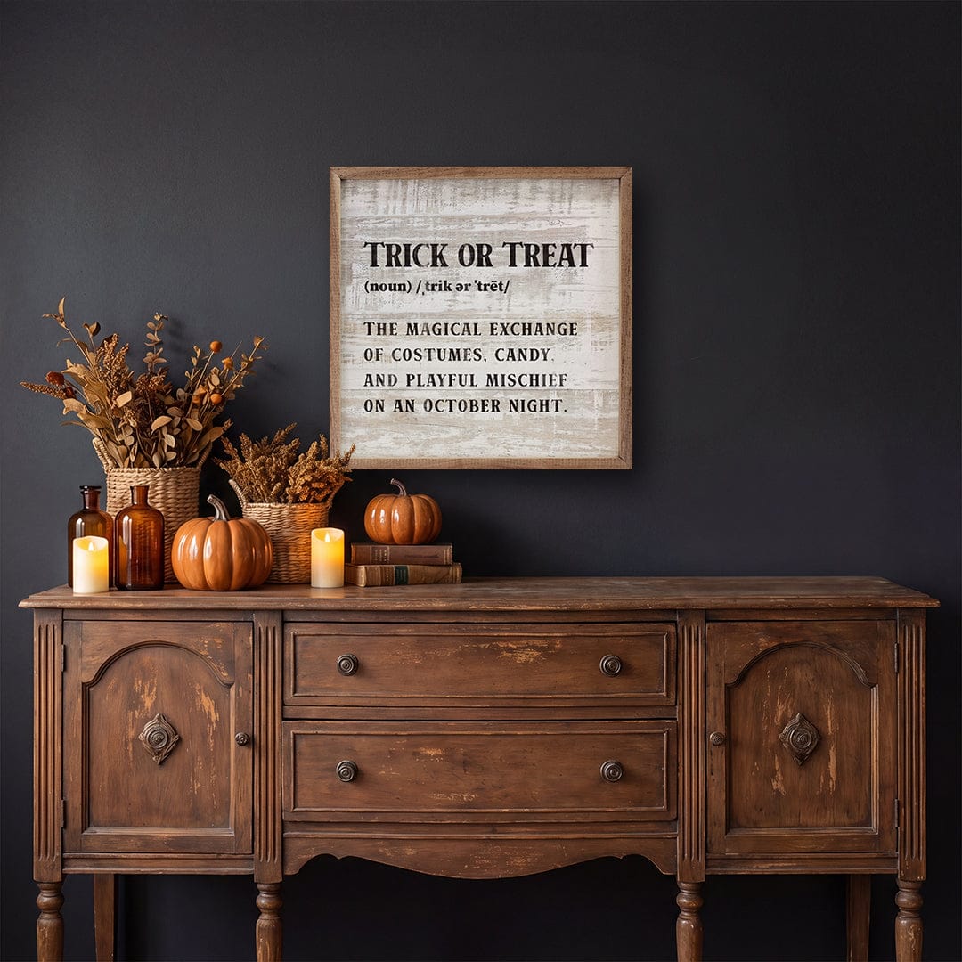 Kendrick Home Walnut Frames Trick Or Treat Definition