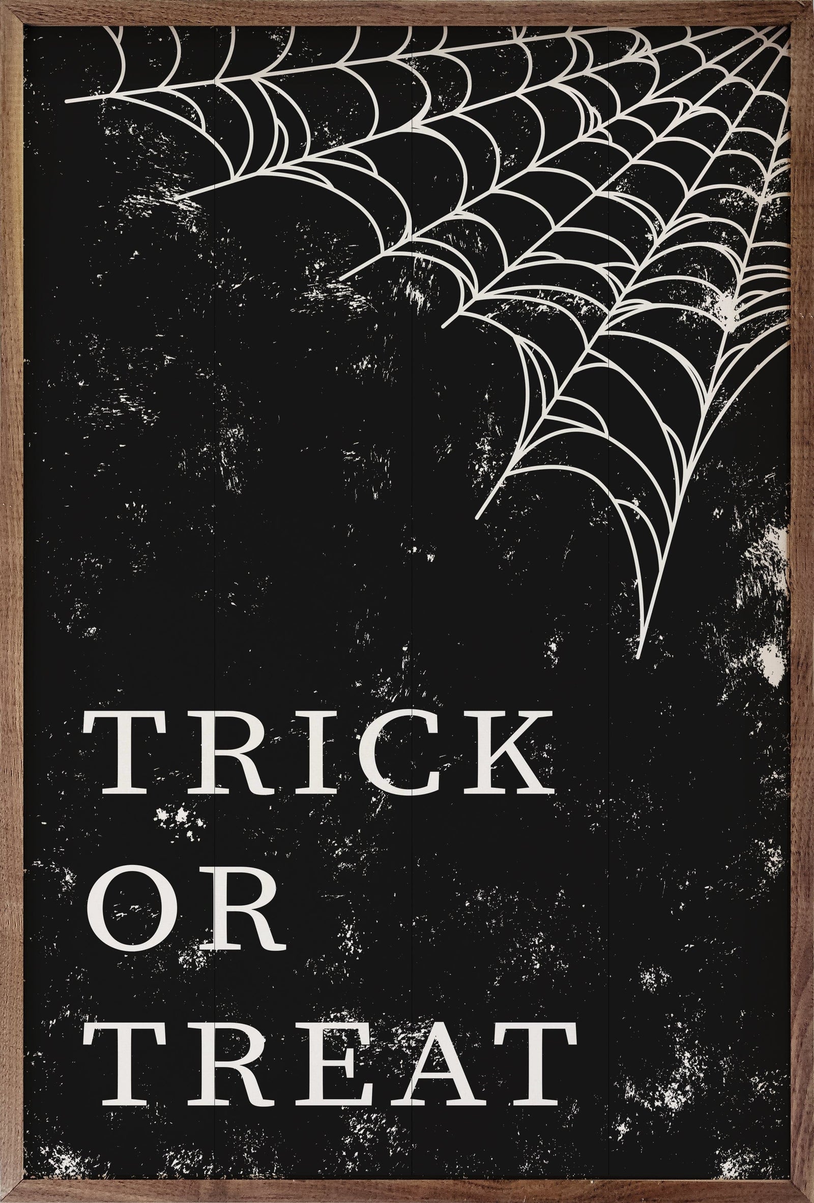 Kendrick Home Walnut Frames 5x8 Trick Or Treat Web Black