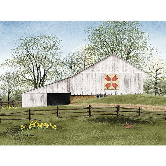 Penny Lane Publishing Tulip Quilt Block Barn By Billy Jacobs Art Print - 12 X 16