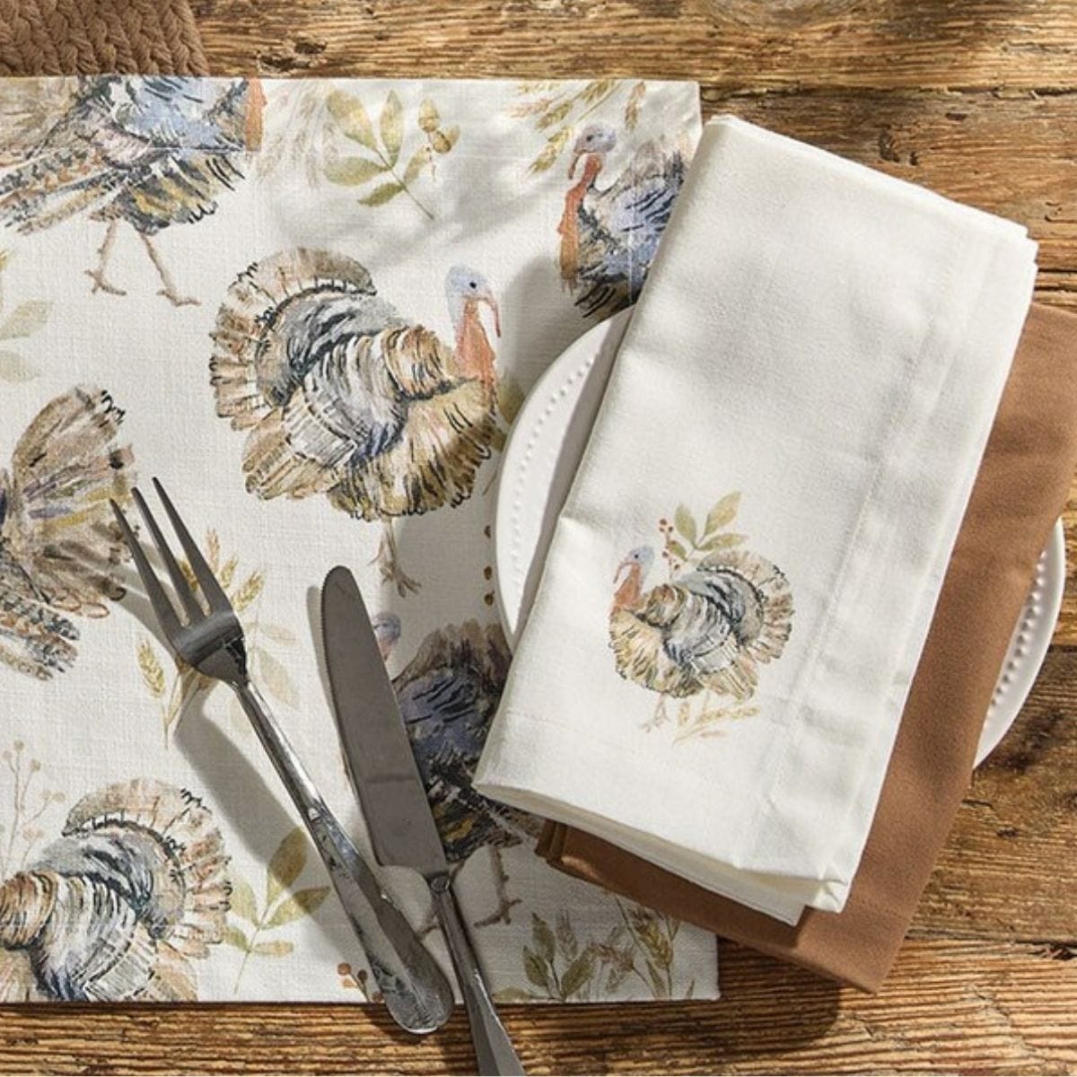Turkey Day Printed Napkin Set of 2