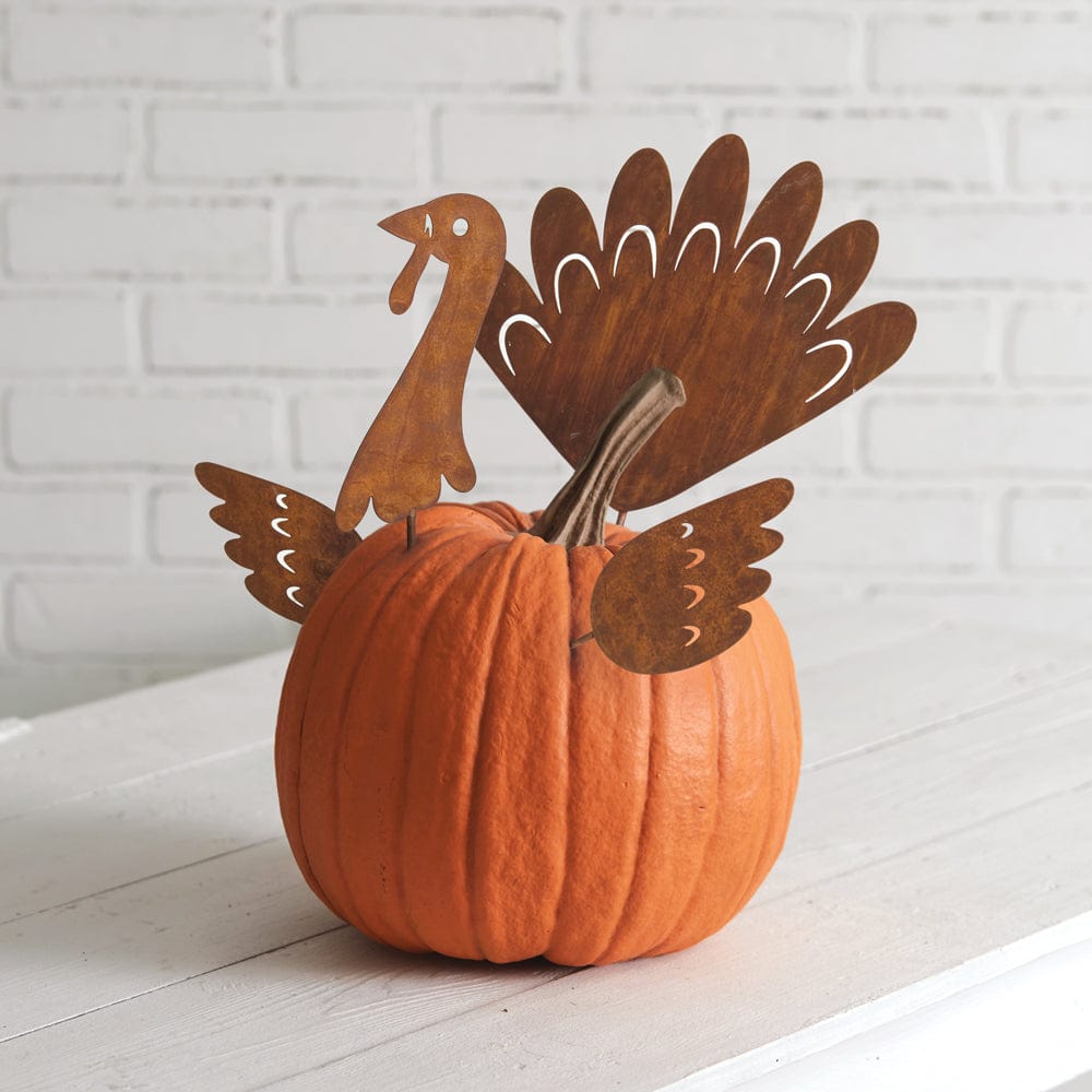Turkey Pumpkin Decorating Picks Set of 4 Pieces-CTW Home-The Village Merchant