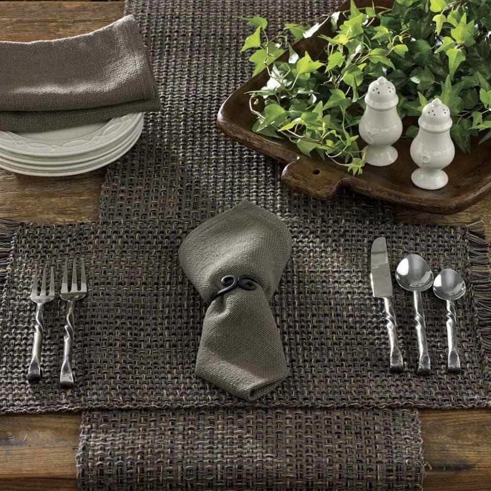 Park Designs Table Runner Tweed In Charcoal Table Runner 36" Long