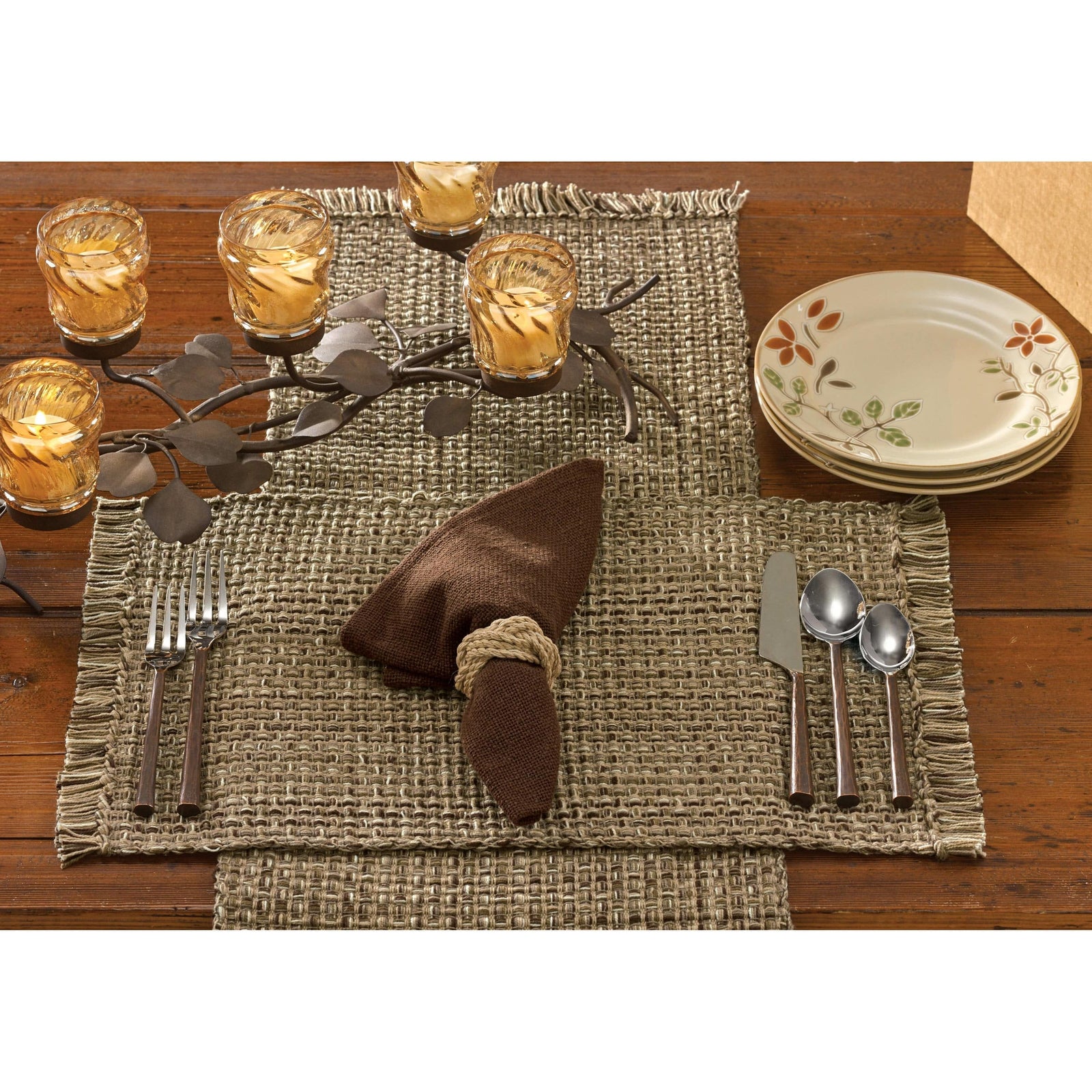 Park Designs Napkin Tweed In Espresso Napkin Set of 2