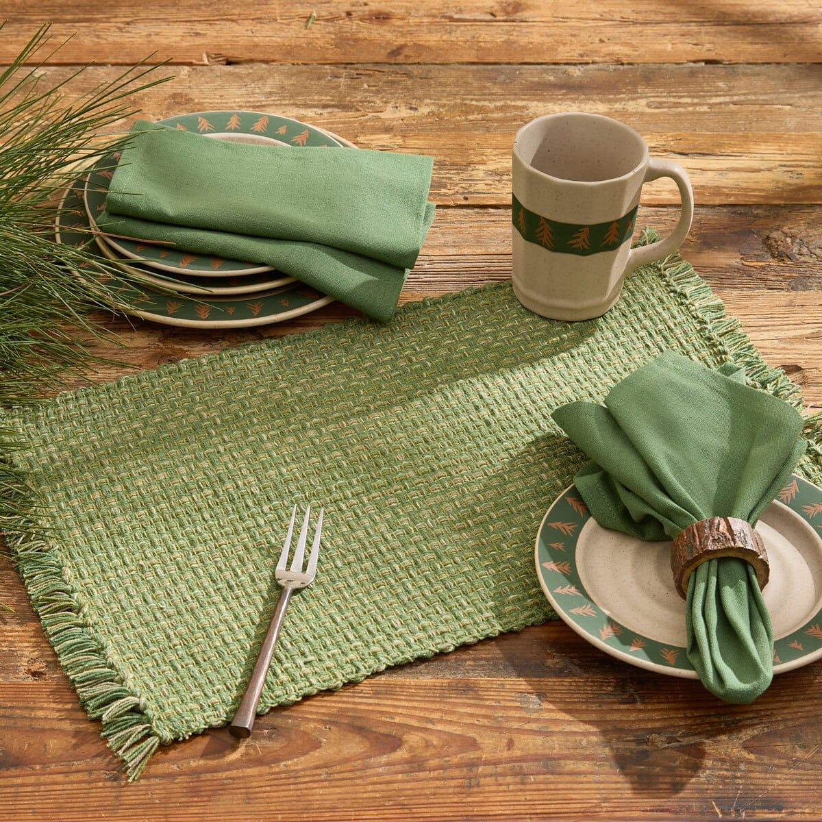 Tweed in Loden Green Placemat Set of 2
