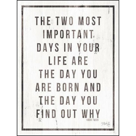 Penny Lane Publishing Two Most Important Days By Marla Rae Art Print - 12 X 16