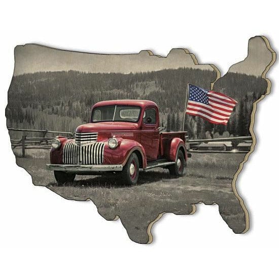 U S A Shape American Made II Laser Cut Plaque-Penny Lane Publishing-The Village Merchant