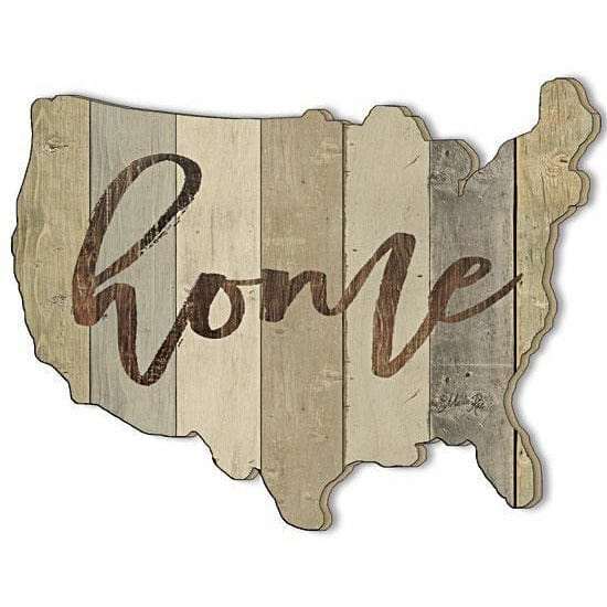 U S A Shape Home Laser Cut Plaque-Penny Lane Publishing-The Village Merchant