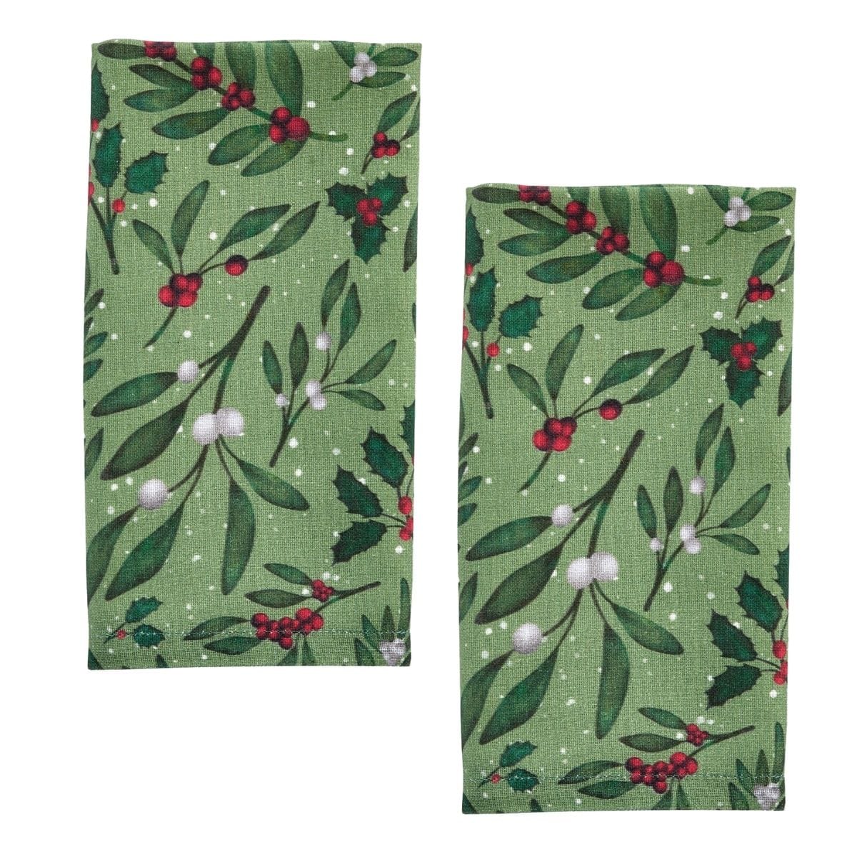 Under The Mistletoe Printed Napkin Set of 2