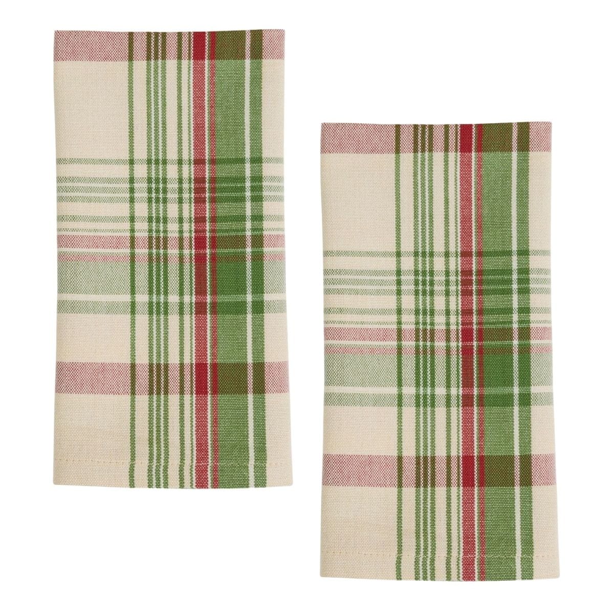 Up On The Housetop Plaid Napkin Set of 2