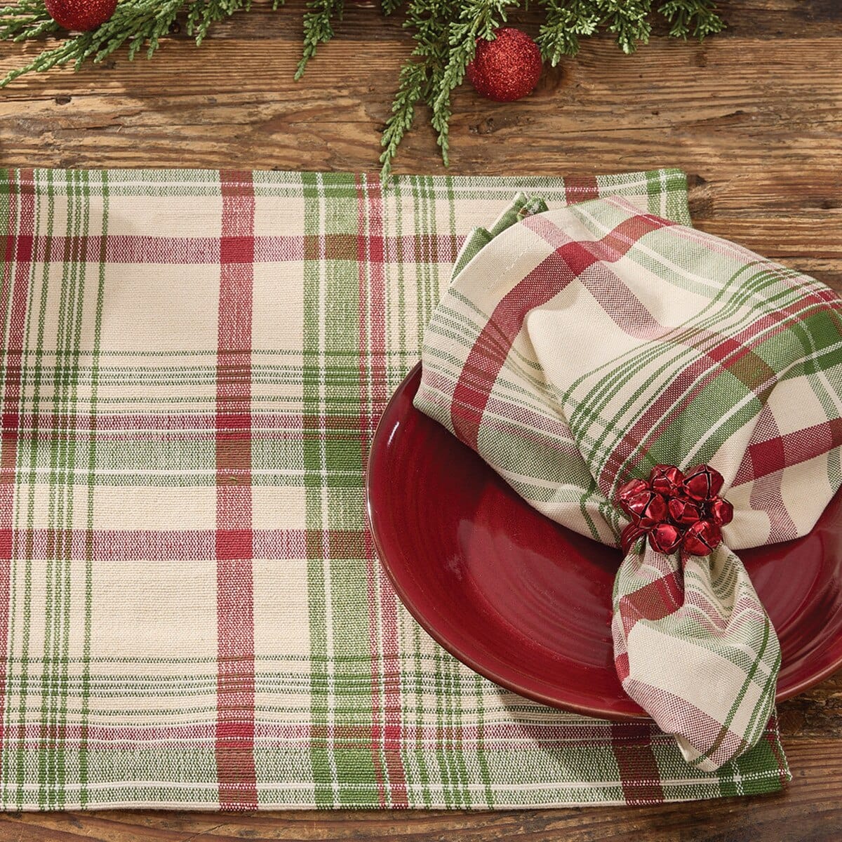 Up On The Housetop Plaid Placemat Set of 2