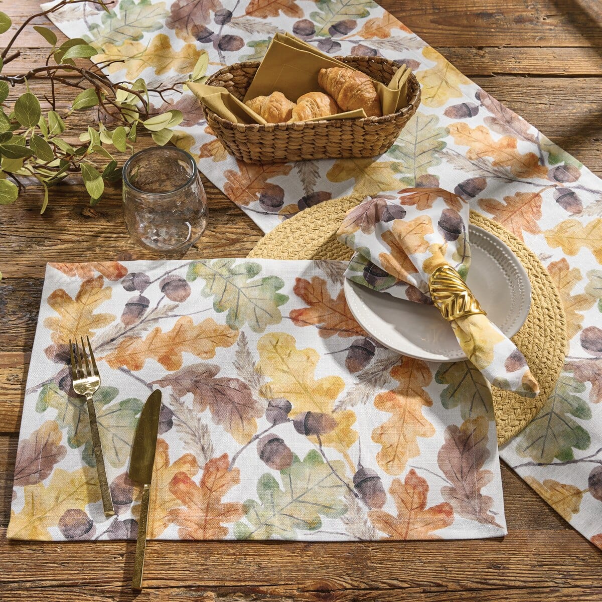 Valley Oak Printed Table Runner 54'' Long