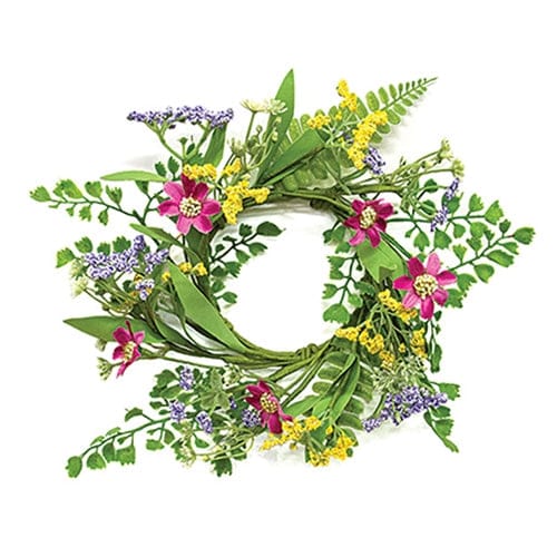 Verbena Heather Blossoms Candle Ring / Wreath 3.5" Inner Diameter