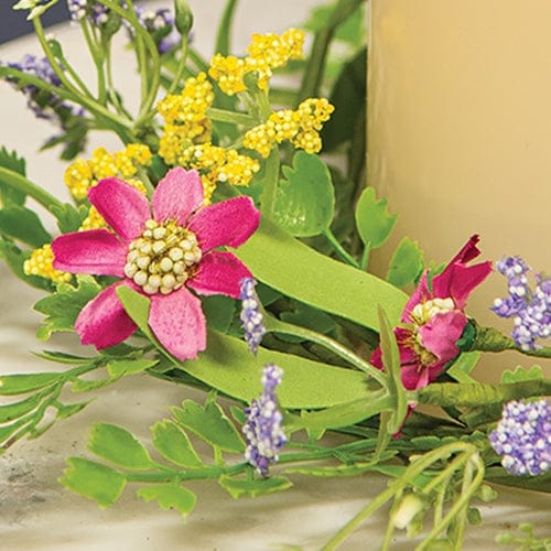 Verbena Heather Blossoms Candle Ring / Wreath 3.5" Inner Diameter