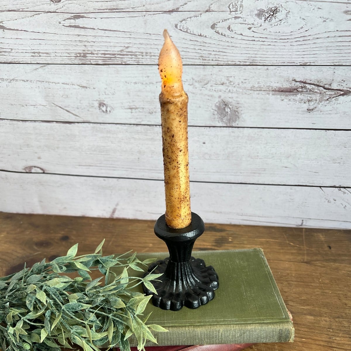 Victorian In Black Candle Holder For Taper Candles-Pine Creek-The Village Merchant