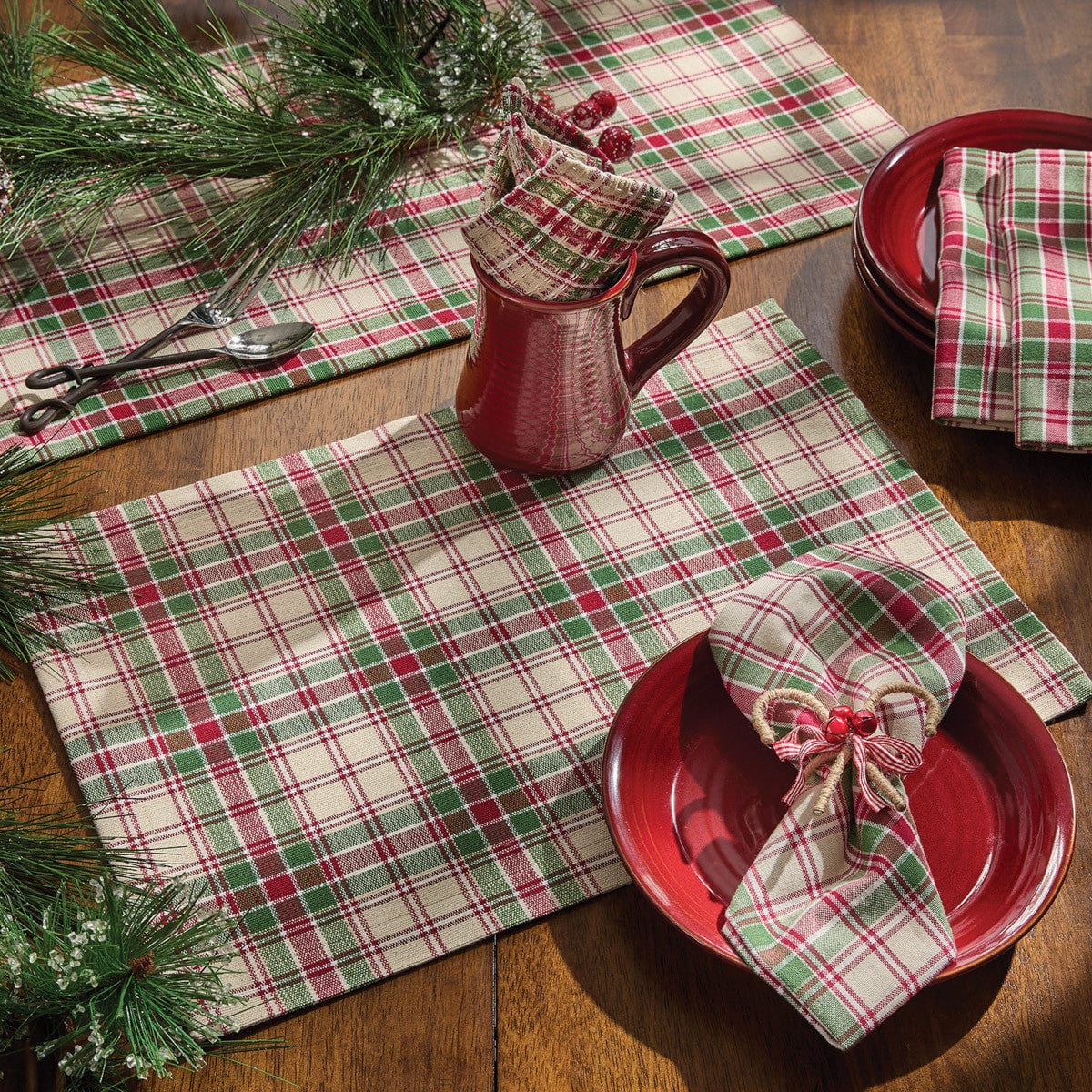 Village Christmas Plaid Napkin