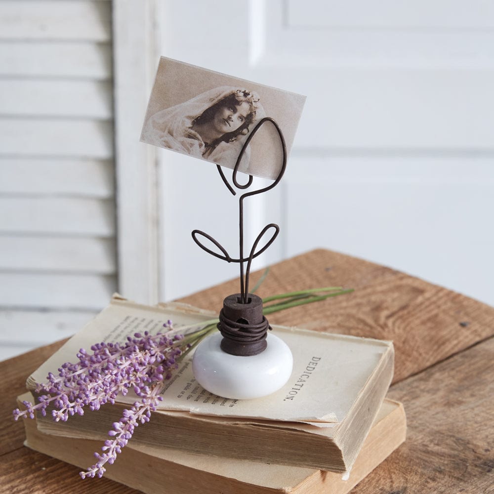 Vintage Style Doorknob Tulip Photo Holder