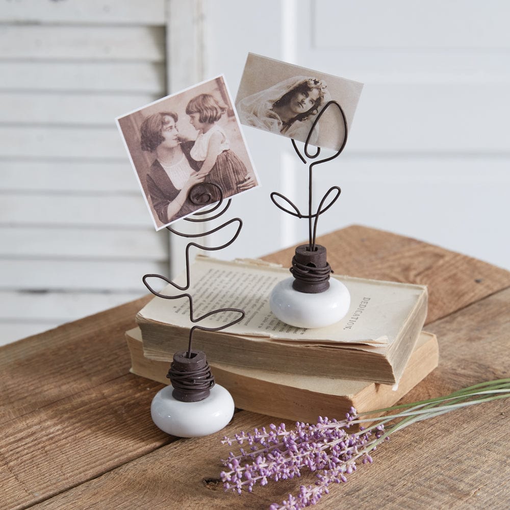 Vintage Style Doorknob Tulip Photo Holder