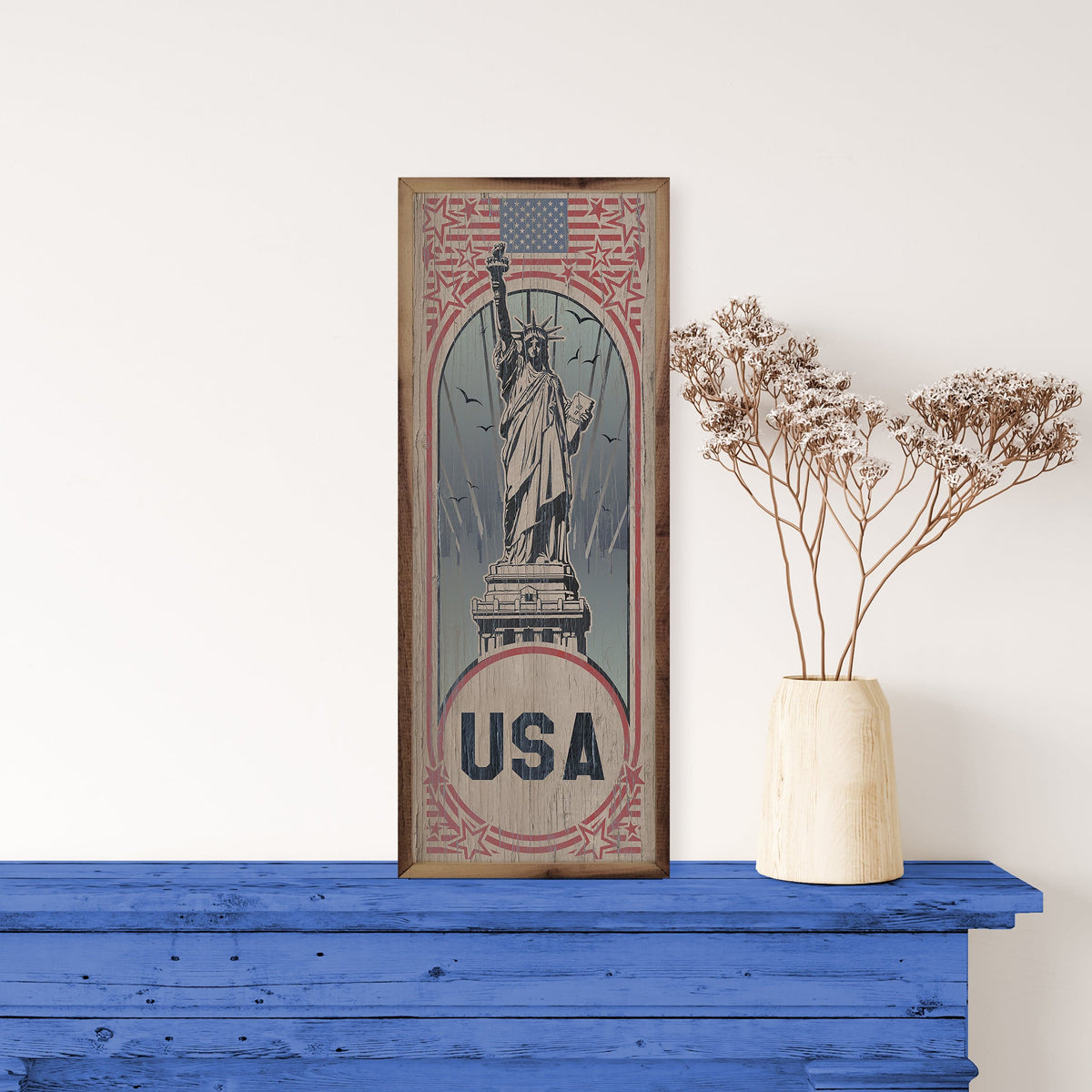 Vintage USA Poster Printed and Framed Wall Sign
