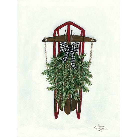 Vintage Winter Sled By Sara Baker Art Print - 12 X 16-Penny Lane Publishing-The Village Merchant