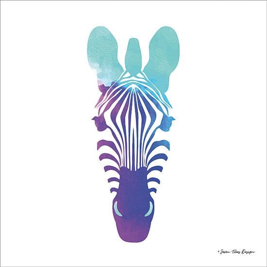 Violet And Teal Zebra By Seven Trees Art Print - 12 X 16-Penny Lane Publishing-The Village Merchant