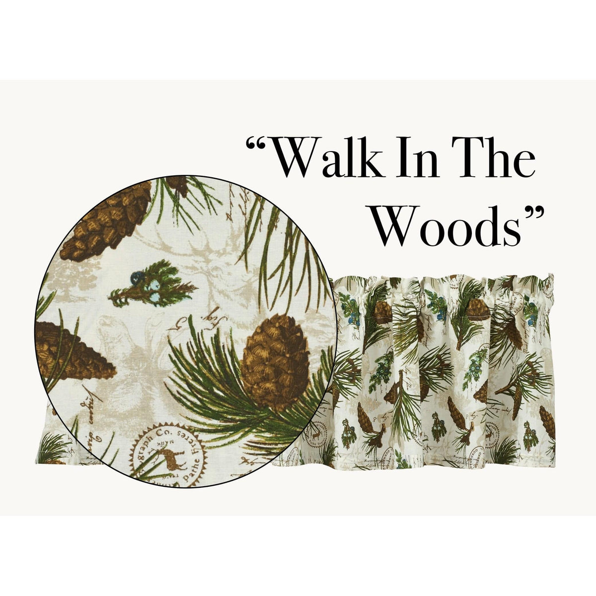 Walk In The Woods Valance Unlined-Park Designs-The Village Merchant