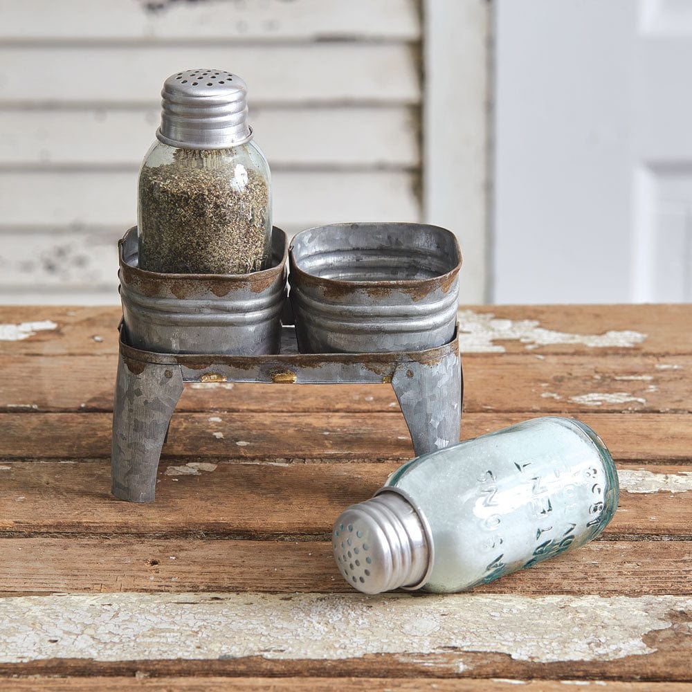 Wash Bin Salt &amp; Pepper Shakers With Caddy-CTW Home-The Village Merchant