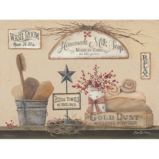 Wash Room By Pam Britton Art Print - 12 X 16-Penny Lane Publishing-The Village Merchant