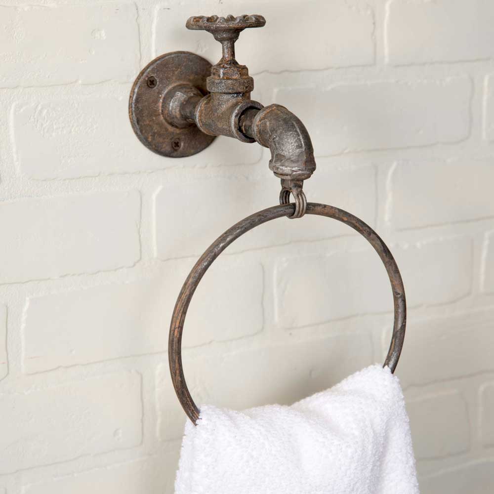 Water Spigot Towel Ring-CTW Home-The Village Merchant
